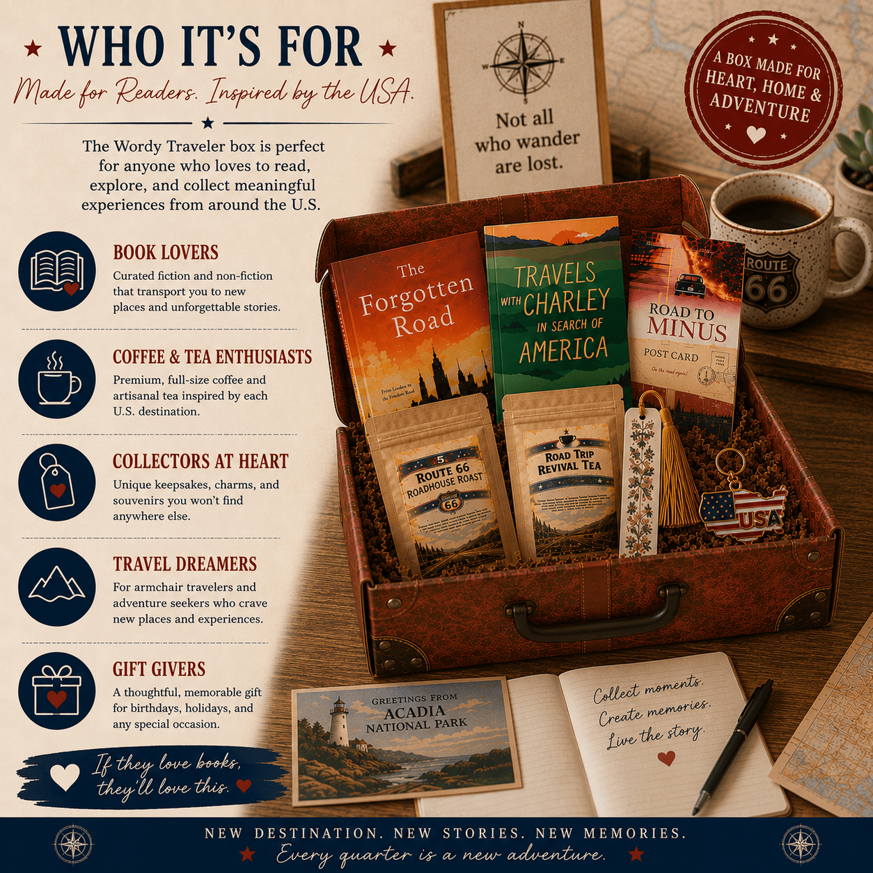 The Wordy Traveler Travel Themed Subscription Book Box The Wordy Traveler Quarterly Subscription