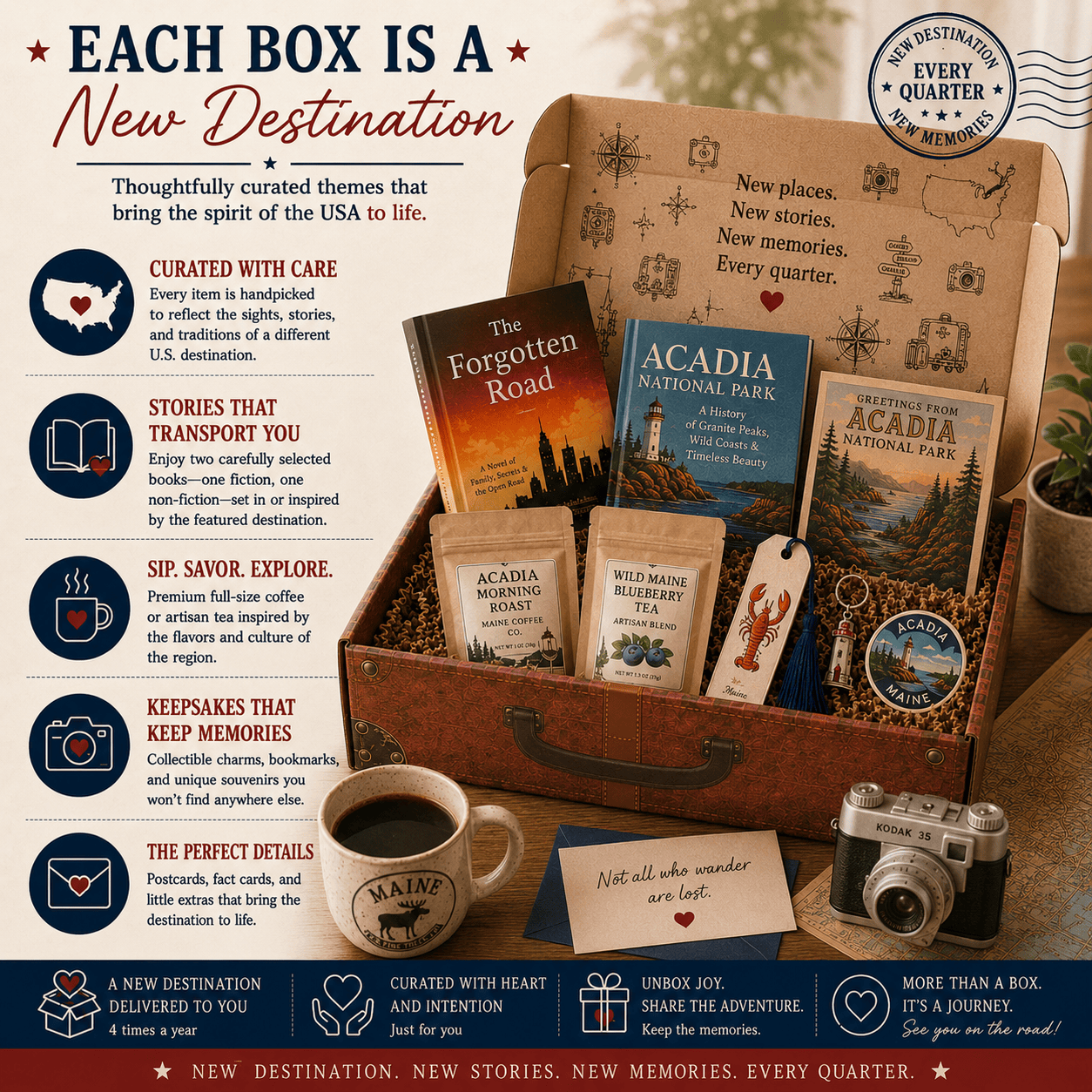 The Wordy Traveler Travel Themed Subscription Book Box The Wordy Traveler Quarterly Subscription