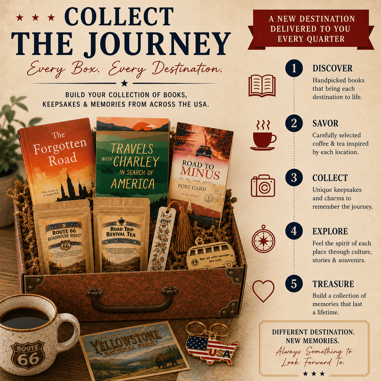 The Wordy Traveler Travel Themed Subscription Book Box The Wordy Traveler Quarterly Subscription