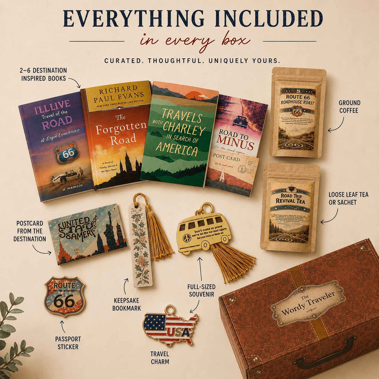 The Wordy Traveler Travel Themed Subscription Book Box The Wordy Traveler Quarterly Subscription